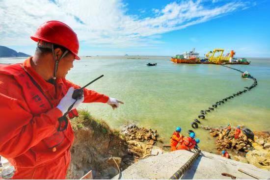 发电“孤岛”成历史 南麂岛与大陆联网工程海底电缆成功登陆