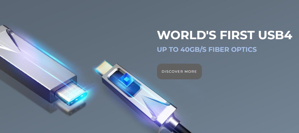 BKSTEC联合FOCI推出全球首款USB4光纤电缆，提供高达40gbps的连接